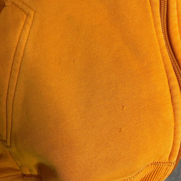 Nike Men Y2K Older Brother Just Do It Full Zip Fleece Hooded Orange Jacket XL - Picture 9 of 16